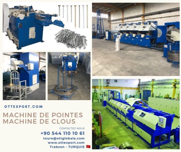 Machine a clous - machine de fabrication des clous pointes